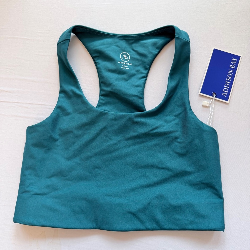 ADDISON BAY Ocean Blue Arch Sports‎ Bra Tennis Pilates Yoga Pilates XS NWT $98
